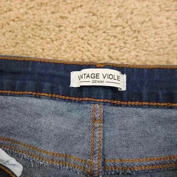Vintage Viole Deniem Blue Jeans Womens Straight Leg Size 10P 31X26 #C57 - Picture 2 of 6